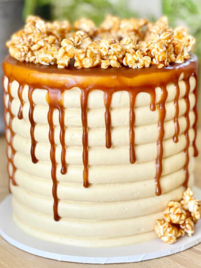 Caramel drip Birthday Cake
