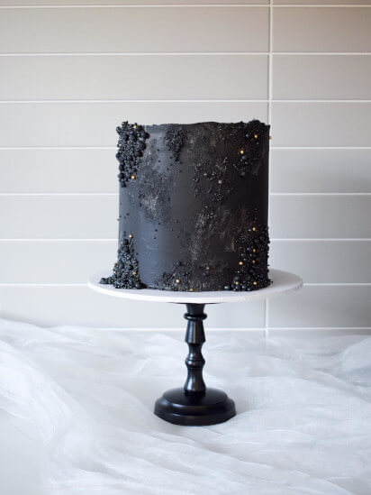 Black Birthday Cake