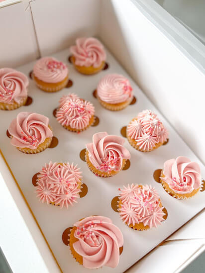 Pink Mini Cupcakes