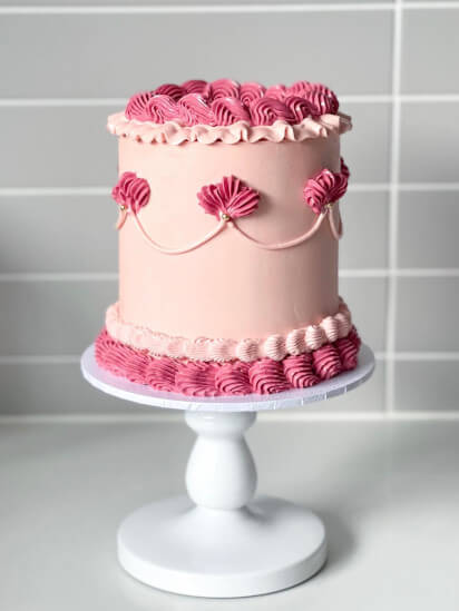 Pink Cylinder Vintage Cake