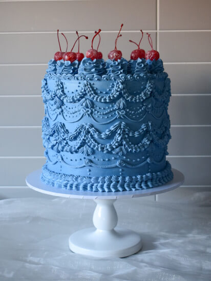 Blue Vintage Cake