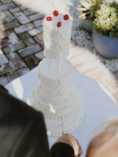 Wedding Vintage Cake with Cherries