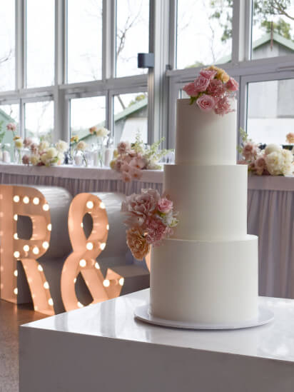 Wedding Cake with small flowers
